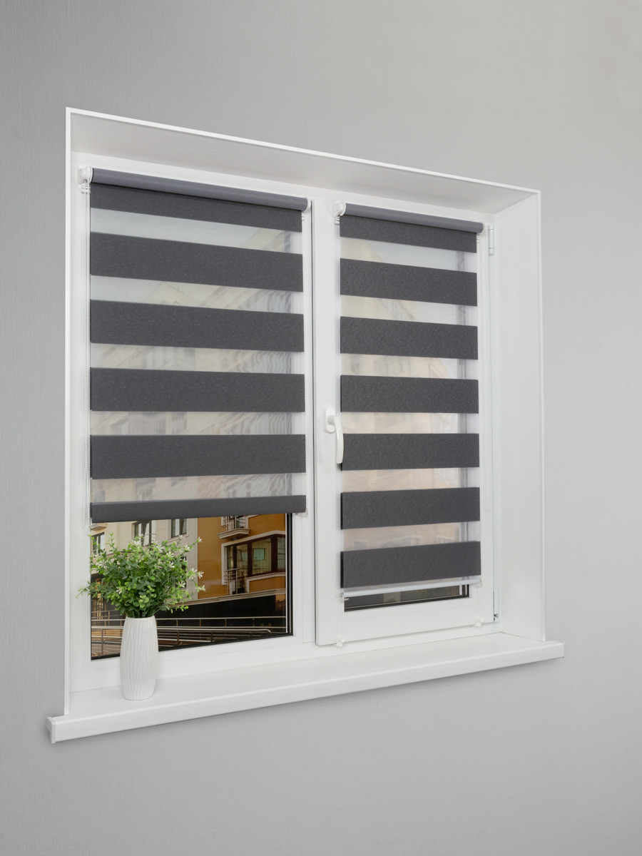 Рулонная штора Lm Decor Сити ДН LB 60-03 90x160 (графит) — фото 3