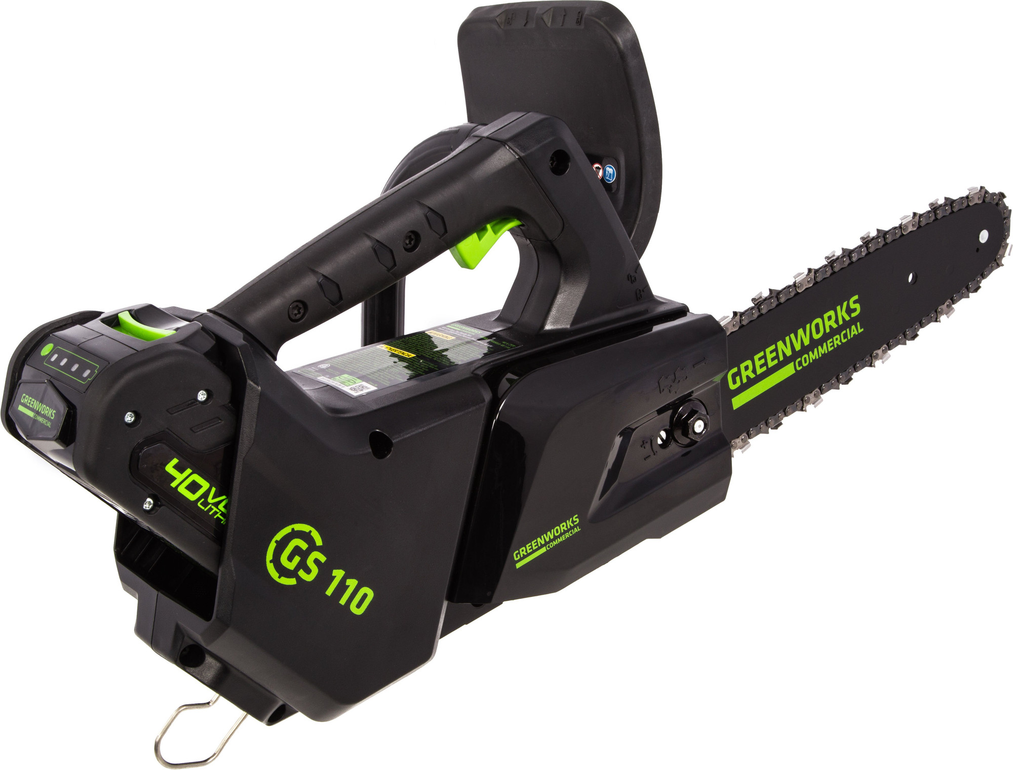 Пила цепная аккумуляторная Greenworks GD40TCS бесщеточная 40V 25см / 2003807 (без АКБ и ЗУ) — фото 5