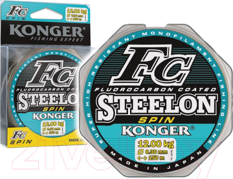Леска монофильная Konger Steelon FС Spin 0.14мм 150м / 253150014 — фото 3