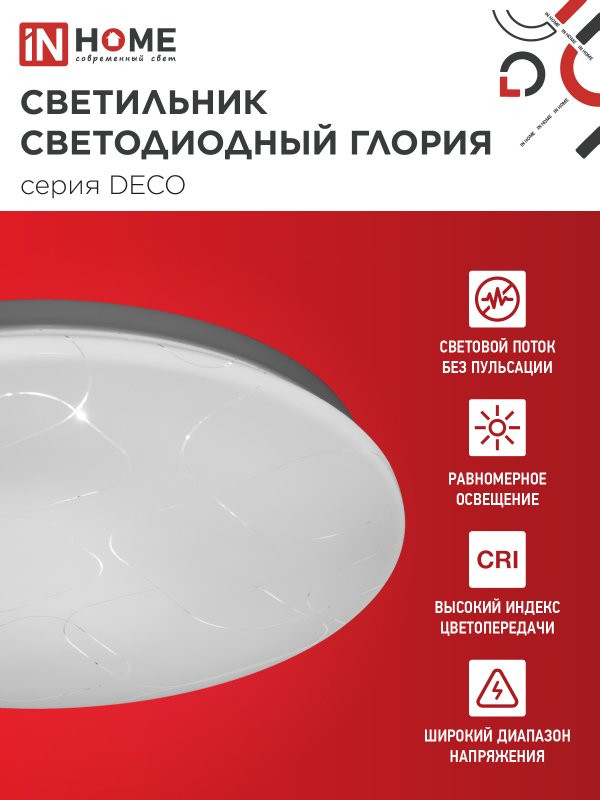 Потолочный светильник INhome Deco Глория / 4690612025094 — фото 3