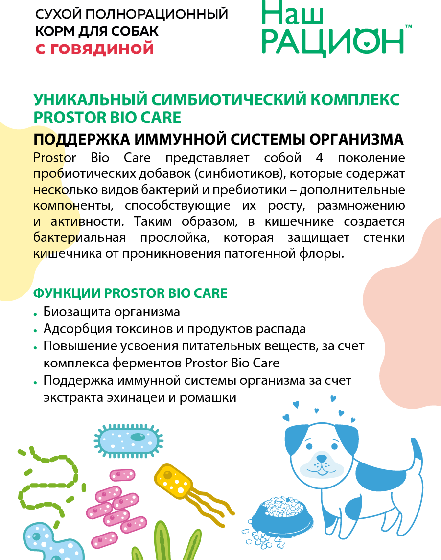 Сухой корм для собак Наш рацион Для взрослых собак с говядиной (15кг) — фото 6
