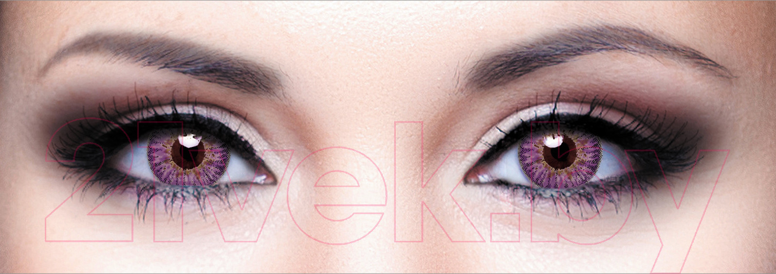 Комплект контактных линз Hera Elegance Violet Sph-5.50 (2шт) — фото 3