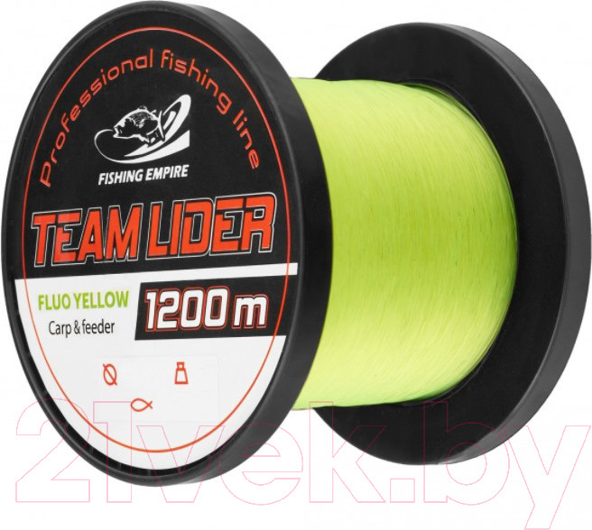 Леска монофильная Fishing Empire Lider Camou Fluo Yellow 0.30мм 1200м / CFY-0300