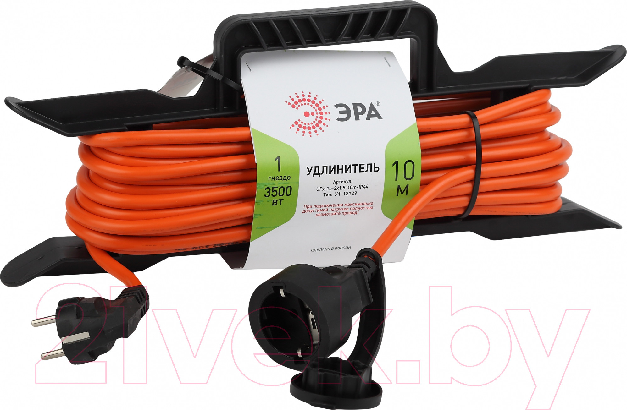 Удлинитель на рамке ЭРА UFx-1e-3x1.5-10m-IP20 / Б0046828