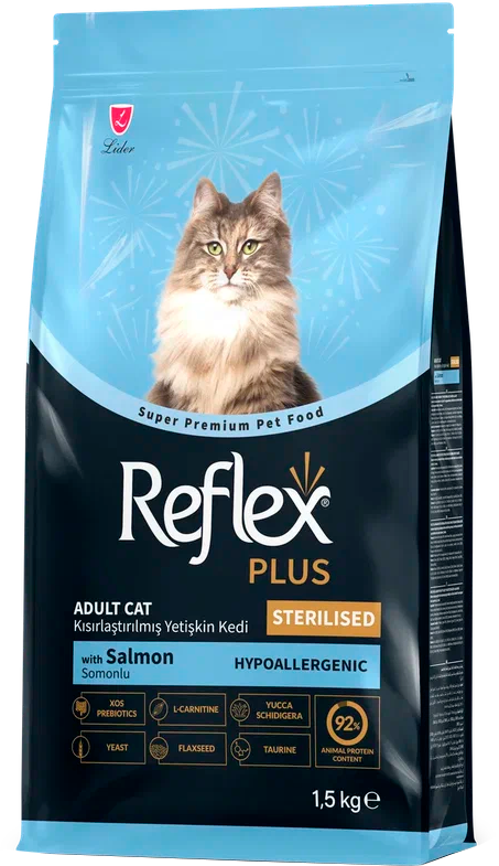 Сухой корм для кошек Reflex Plus Cat Sterilised с лососем (1.5кг)