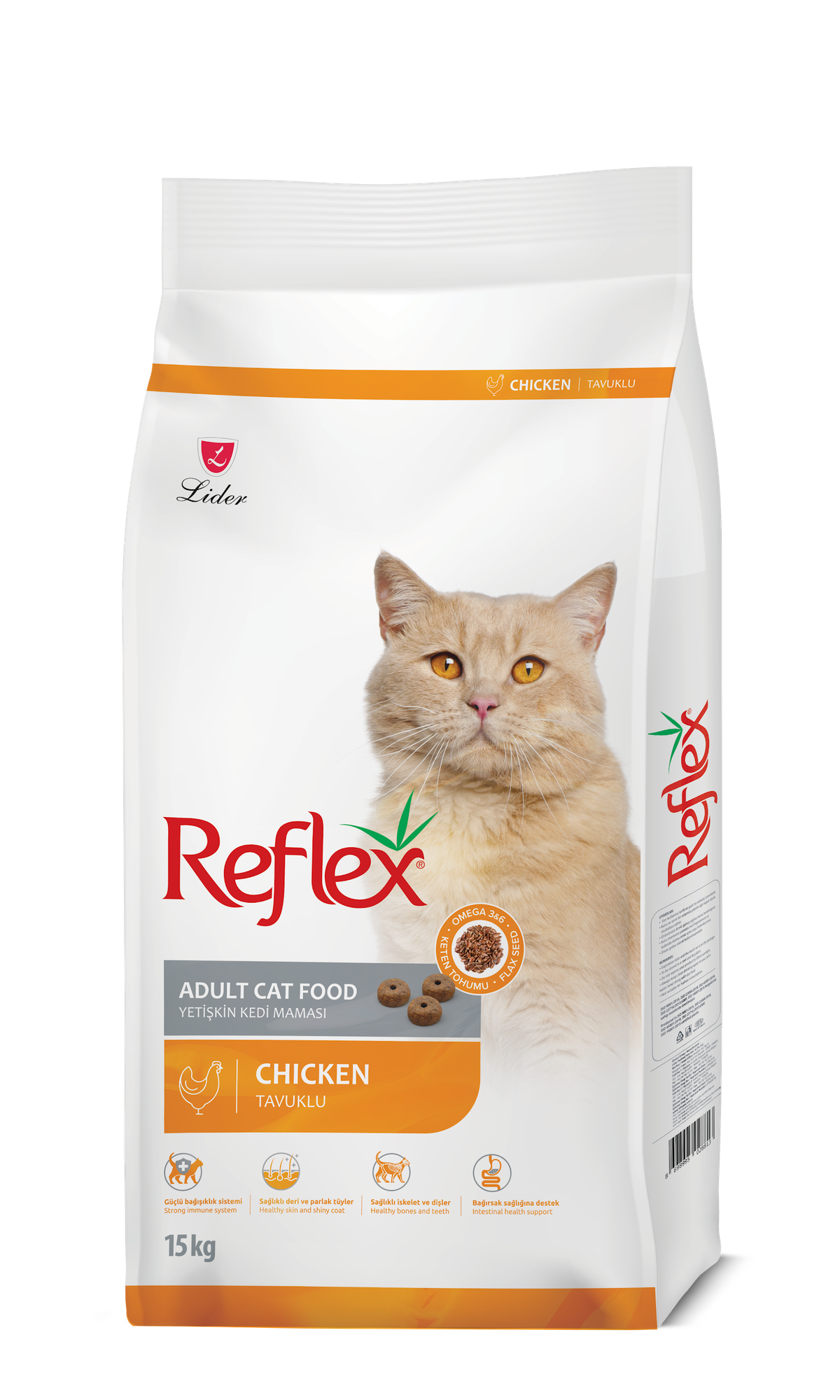 Сухой корм для кошек REFLEX с курицей (15кг)