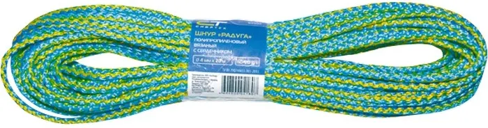 Шнур хозяйственный СибрТех Вязаный Радуга 93954