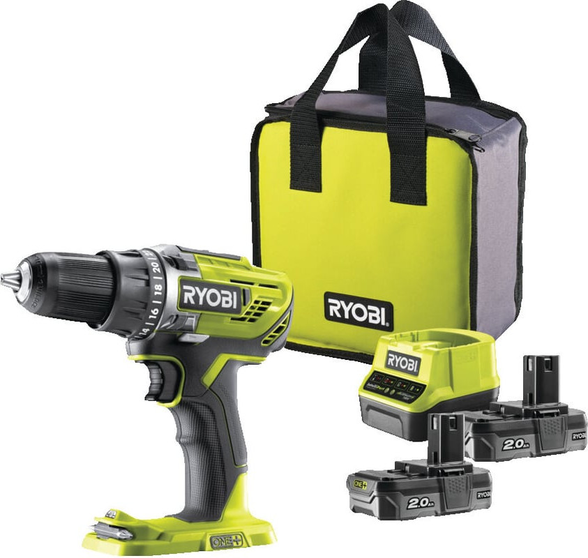 Аккумуляторная дрель-шуруповерт Ryobi R18DD3-220S One + (5133003348)