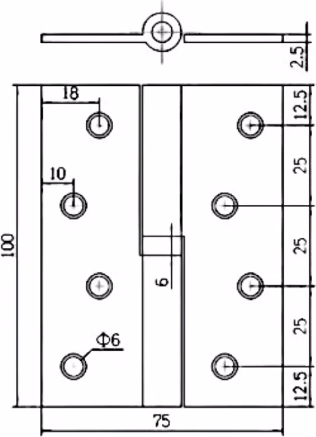 Петля дверная Lockstyle 4 AL6-R (черный матовый) — фото 2