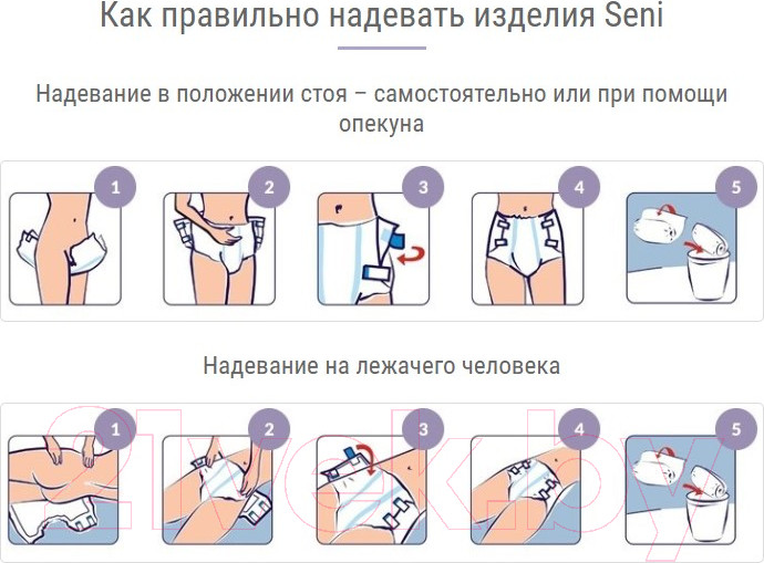 Подгузники для взрослых Seni Super Classic Medium (30шт) — фото 4