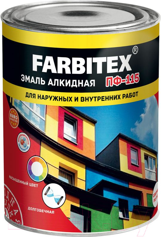 Эмаль Farbitex ПФ-115 (2.7кг, синий)