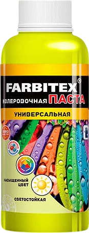 Колеровочная паста Farbitex Универсальная (100мл, лимонный)