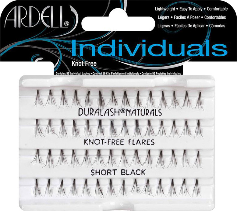 Накладные ресницы пучковые Ardell Duralash Naturals Short Black Безузелковые пучки черные короткие (56шт)