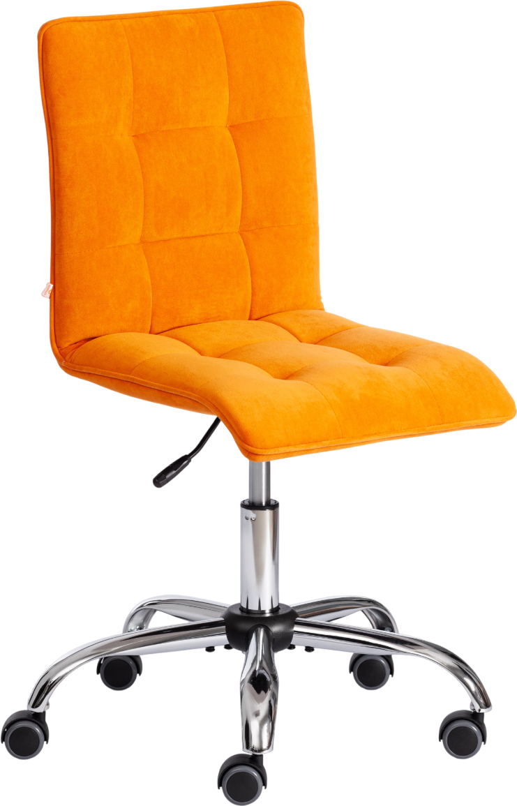 Кресло офисное Tetchair Zero флок (оранжевый)