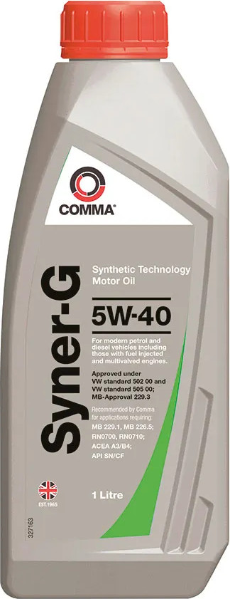 Моторное масло Comma Syner-G 5W40 / SYN1L (1л)