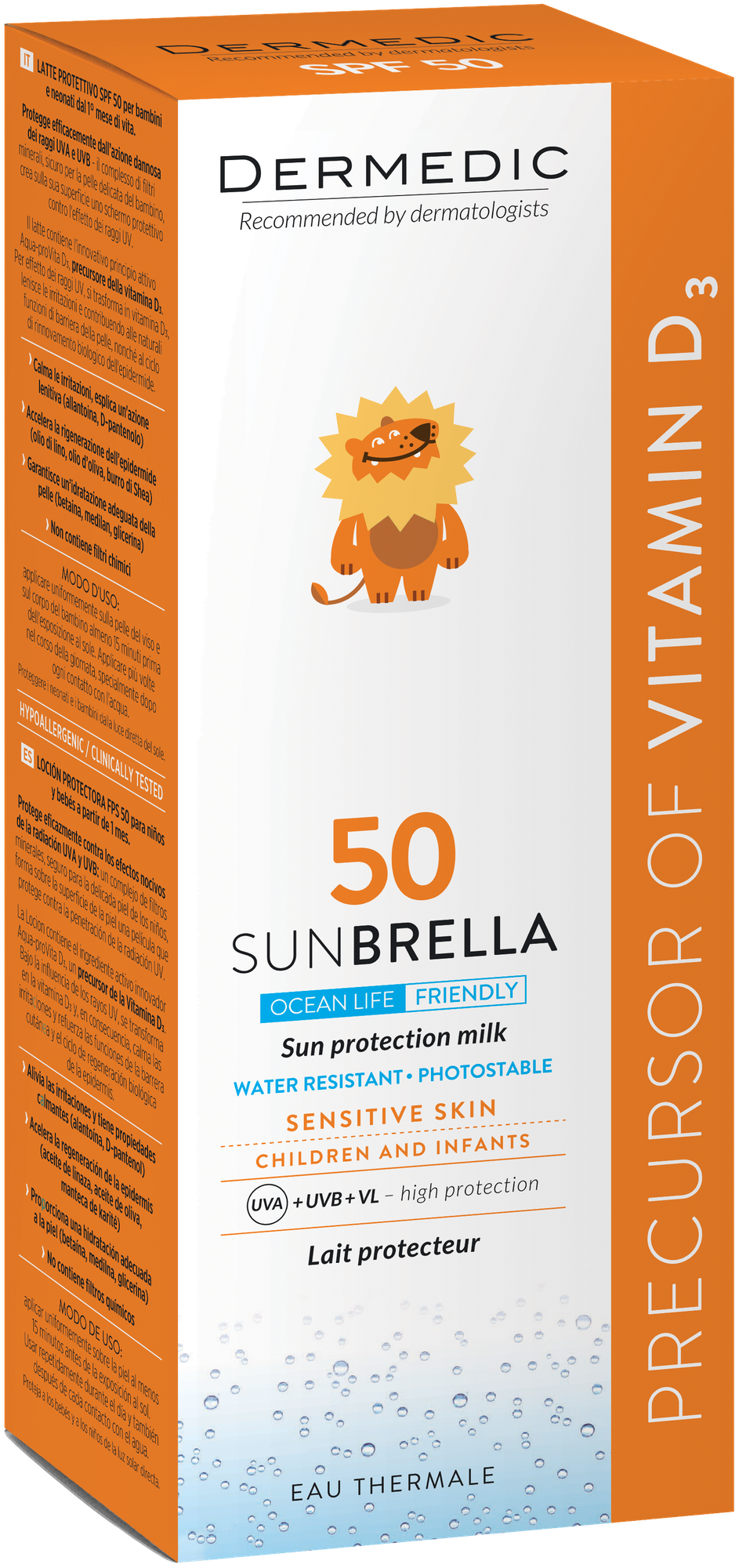 Молочко солнцезащитное Dermedic Sunbrella Baby SPF50 ZnO + TiO2 (100г) — фото 2