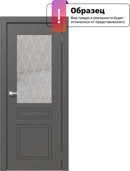 Дверной блок Та самая дверь Л5 СУ с порогом 80x210 правая (графит)