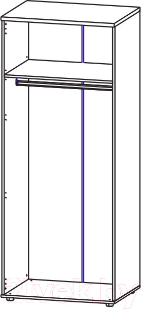 Шкаф Norden 80x60x195.5 / SG.822.DM.SH (дуб модена/серый бархат) — фото 2