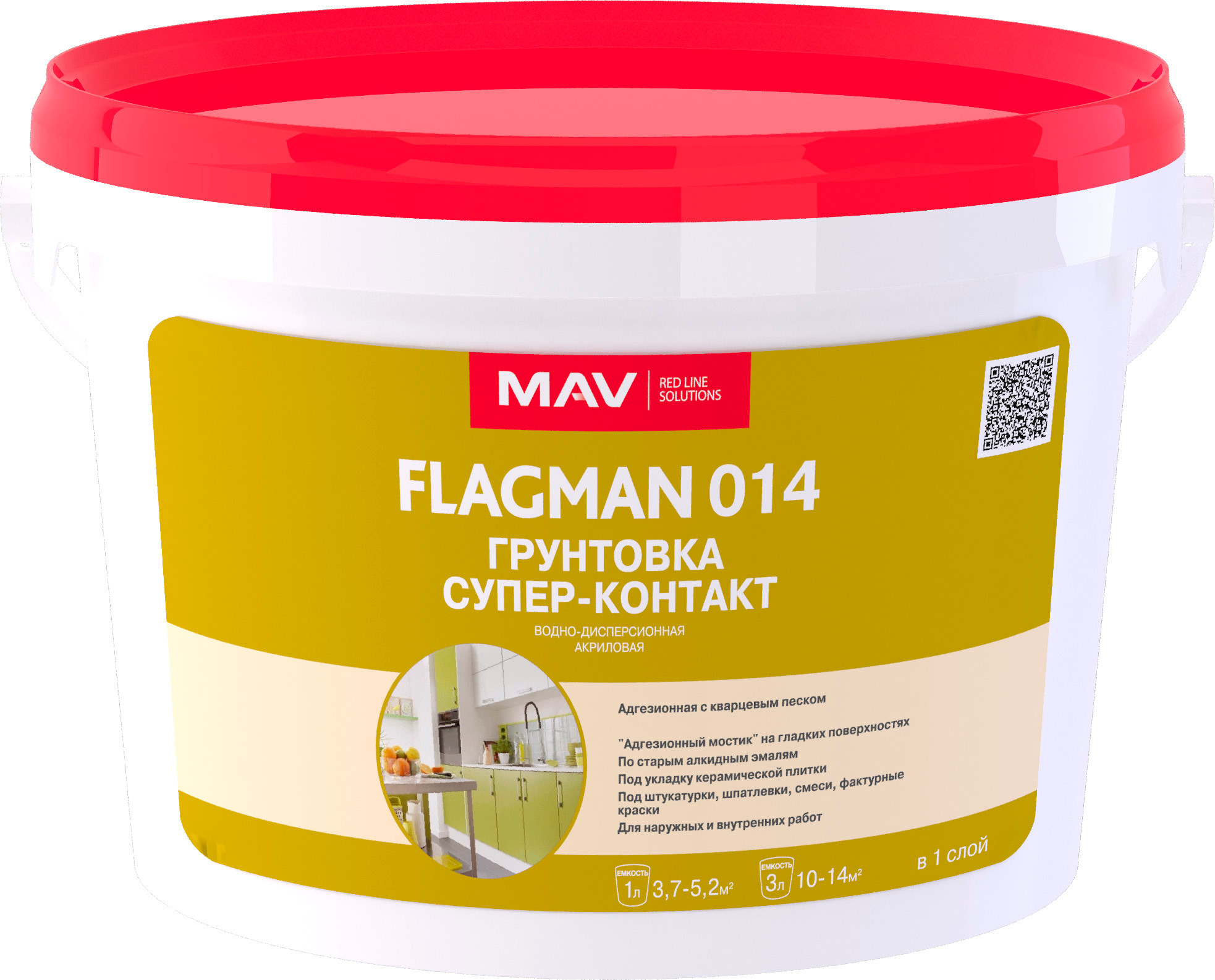 Грунтовка MAV Flagman ВД-АК-014 (3л, белый)