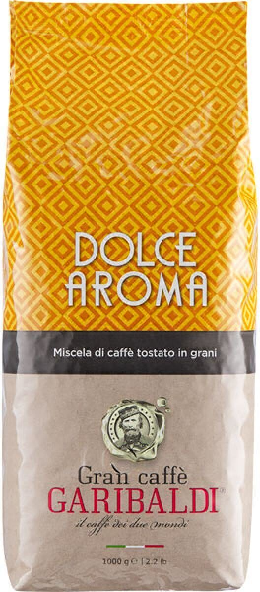 Кофе в зернах Garibaldi Dolce Aroma 70% арабика 30% робуста (1кг) — фото 2