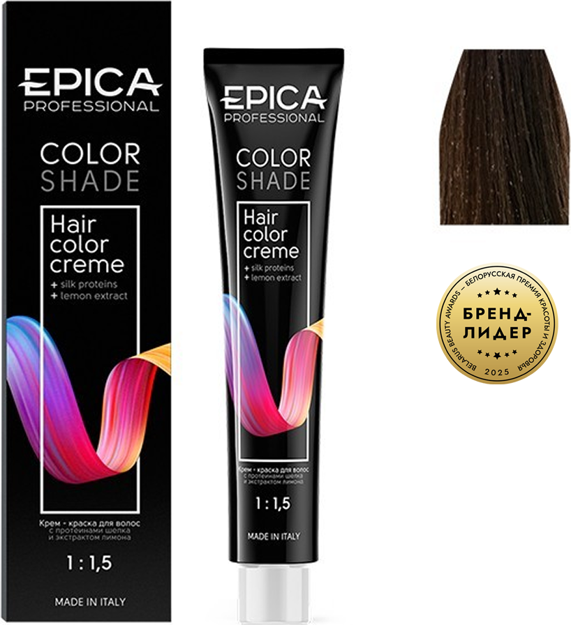 Крем-краска для волос Epica Professional Colorshade 6.71 (100мл, темно-русый шоколадно-пепельный)