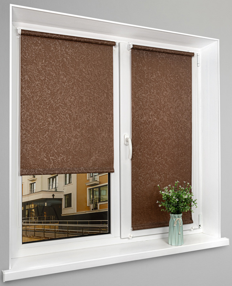 Рулонная штора Lm Decor Жаккард LM 66-09 43x160 (светло-коричневый)