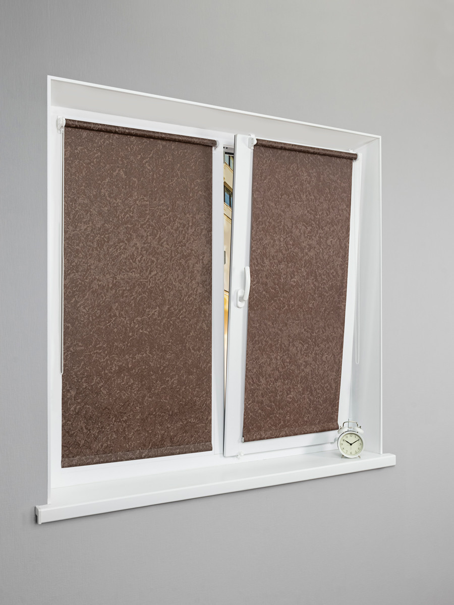 Рулонная штора Lm Decor Жаккард LM 66-28 61x160 (коричневый) — фото 3
