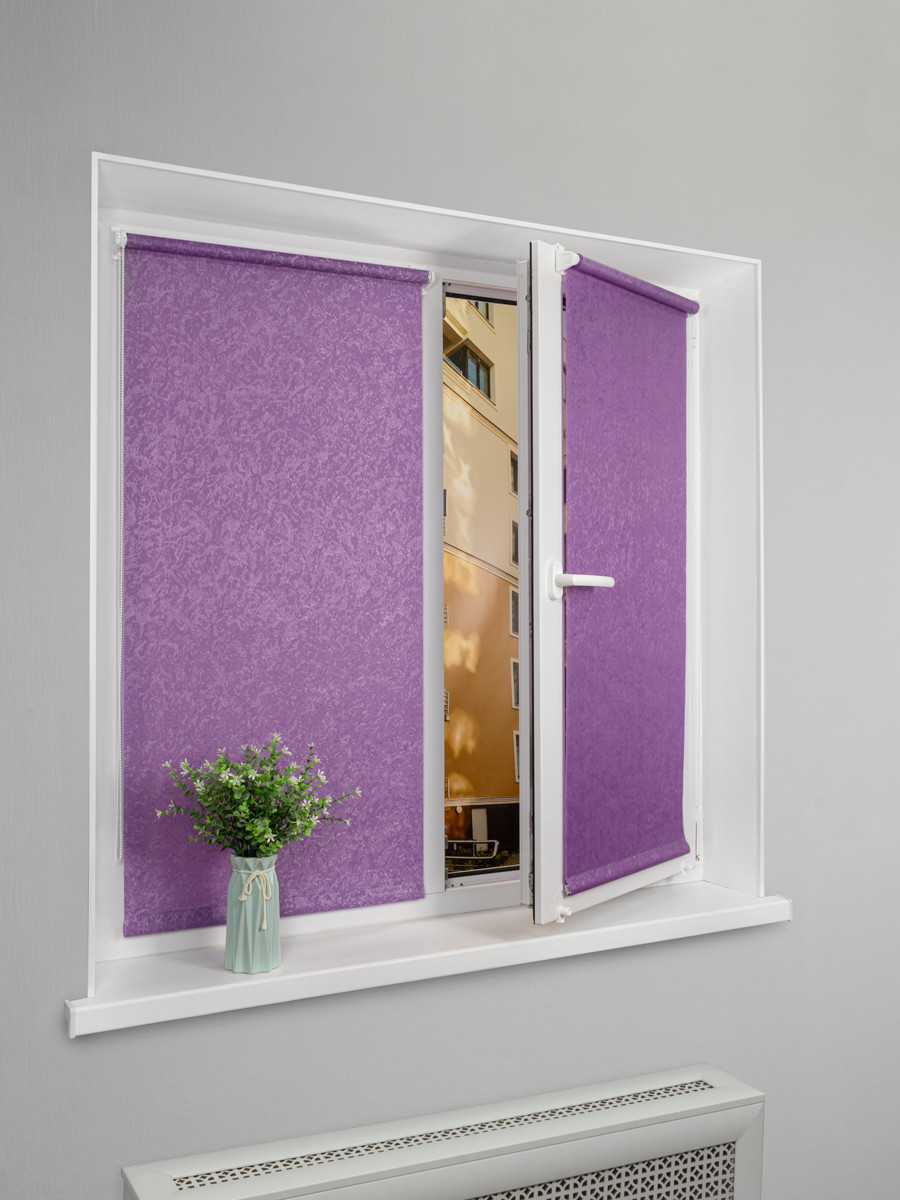 Рулонная штора Lm Decor Жаккард LM 66-24 90x160 (фиолетовый) — фото 4