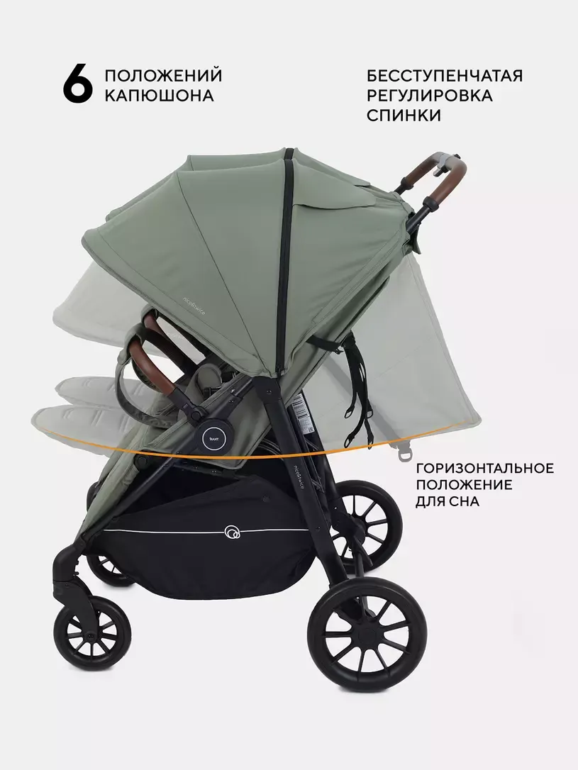 Детская прогулочная коляска Rant Twinny / RA151 (Olive) — фото 7