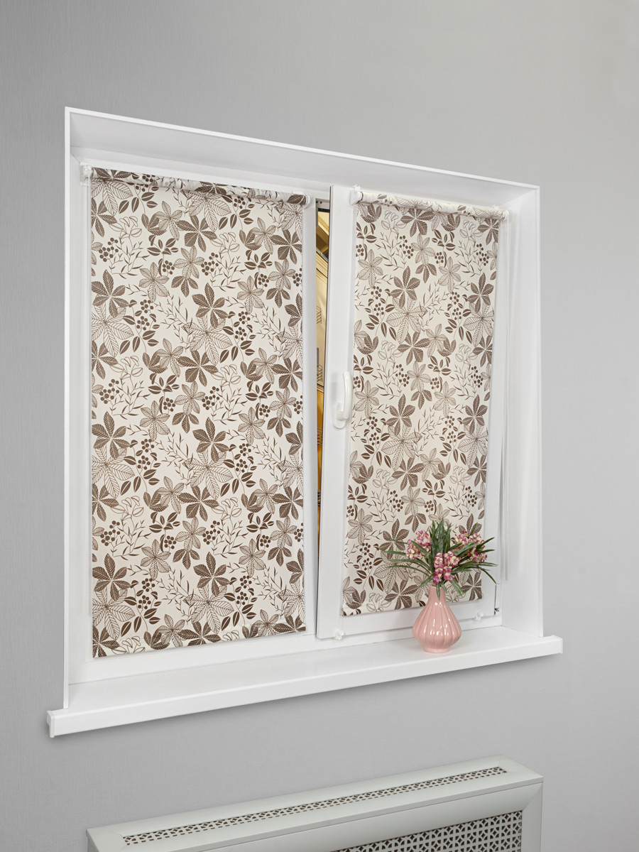 Рулонная штора Lm Decor Флауэр LM 45-03 85x160 (бежевый) — фото 3