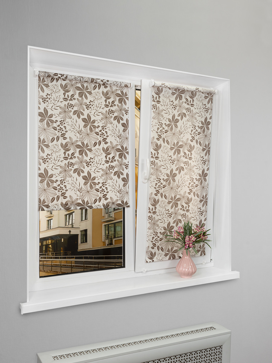 Рулонная штора Lm Decor Флауэр LM 45-03 85x160 (бежевый) — фото 2