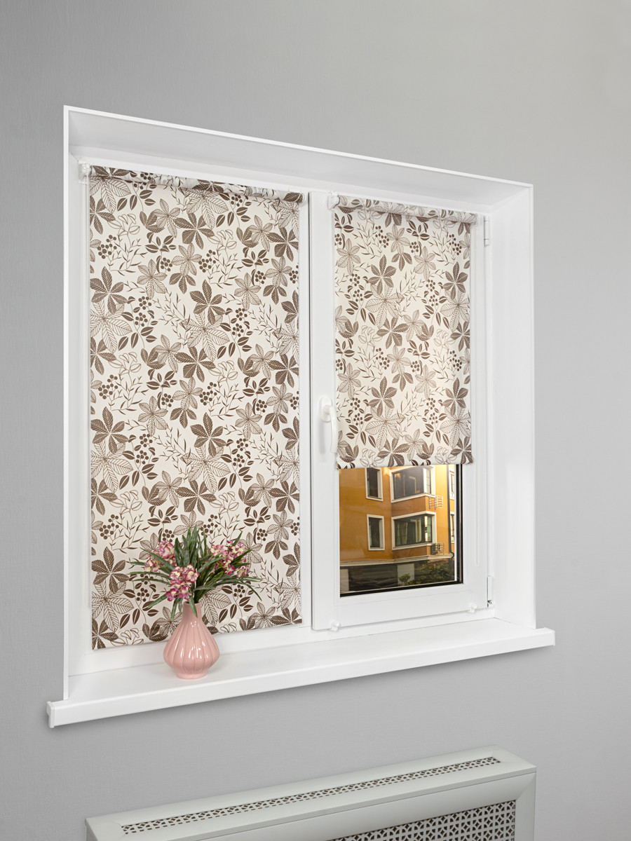 Рулонная штора Lm Decor Флауэр LM 45-03 85x160 (бежевый) — фото 5
