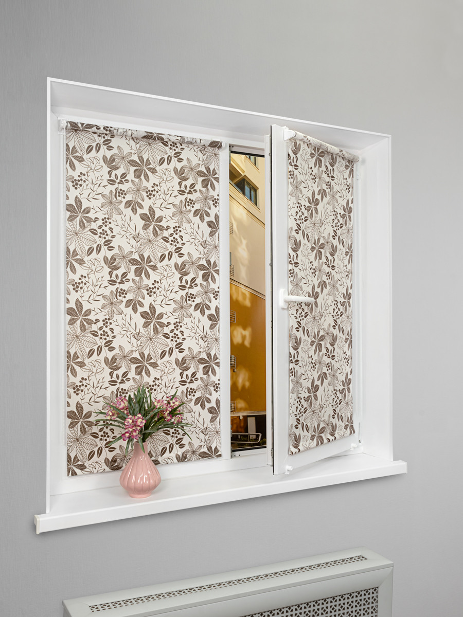 Рулонная штора Lm Decor Флауэр LM 45-03 85x160 (бежевый) — фото 4