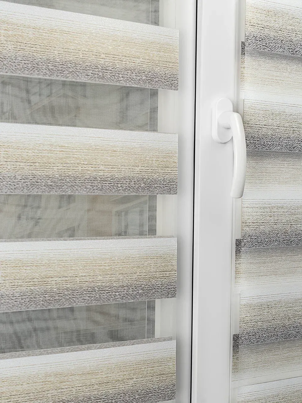 Рулонная штора Lm Decor Дабл ДН LB 55-02 150x170 (бежевый/серый) — фото 6