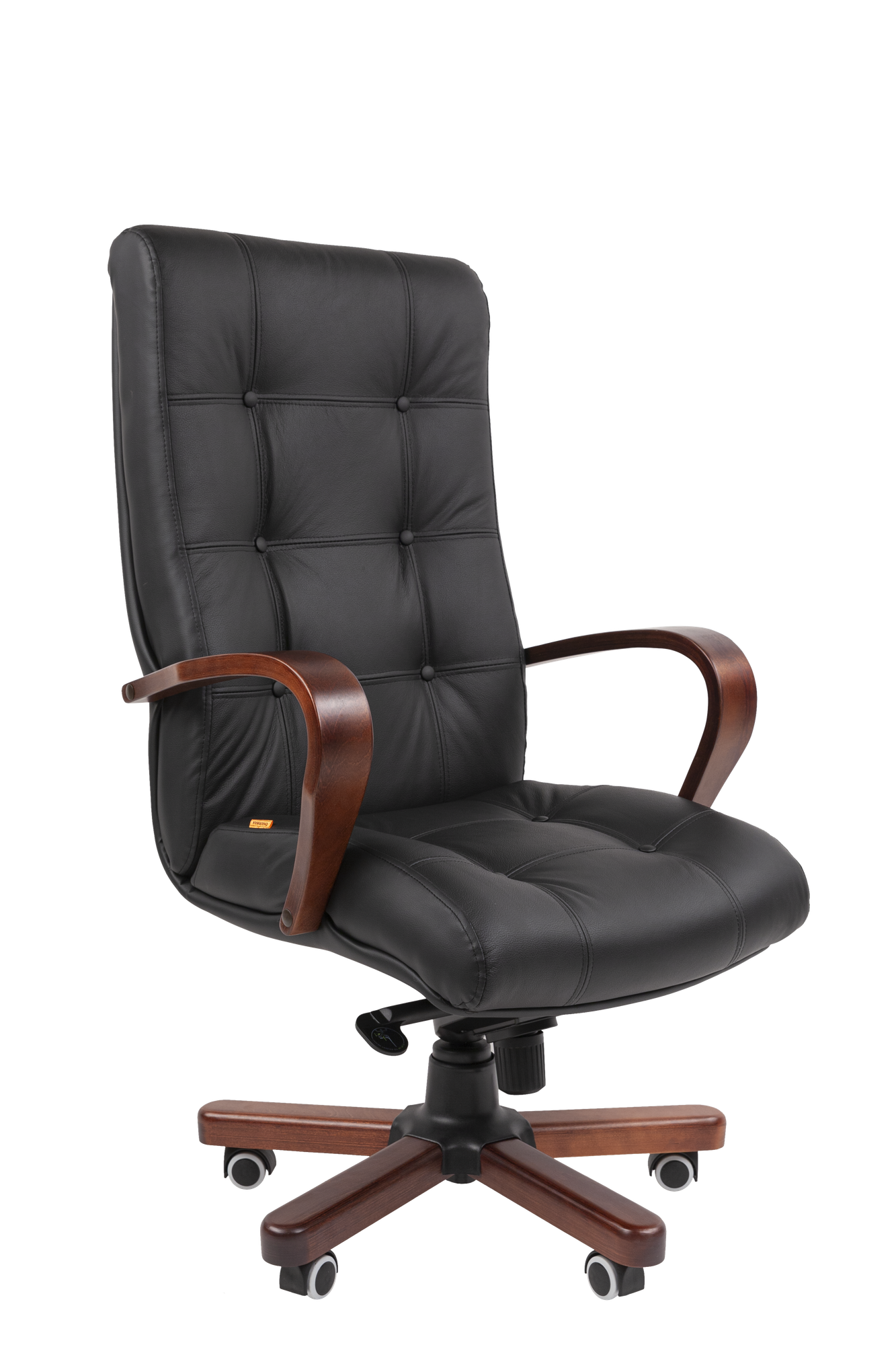 Кресло офисное Chairman 424 WD (кожа, черный)