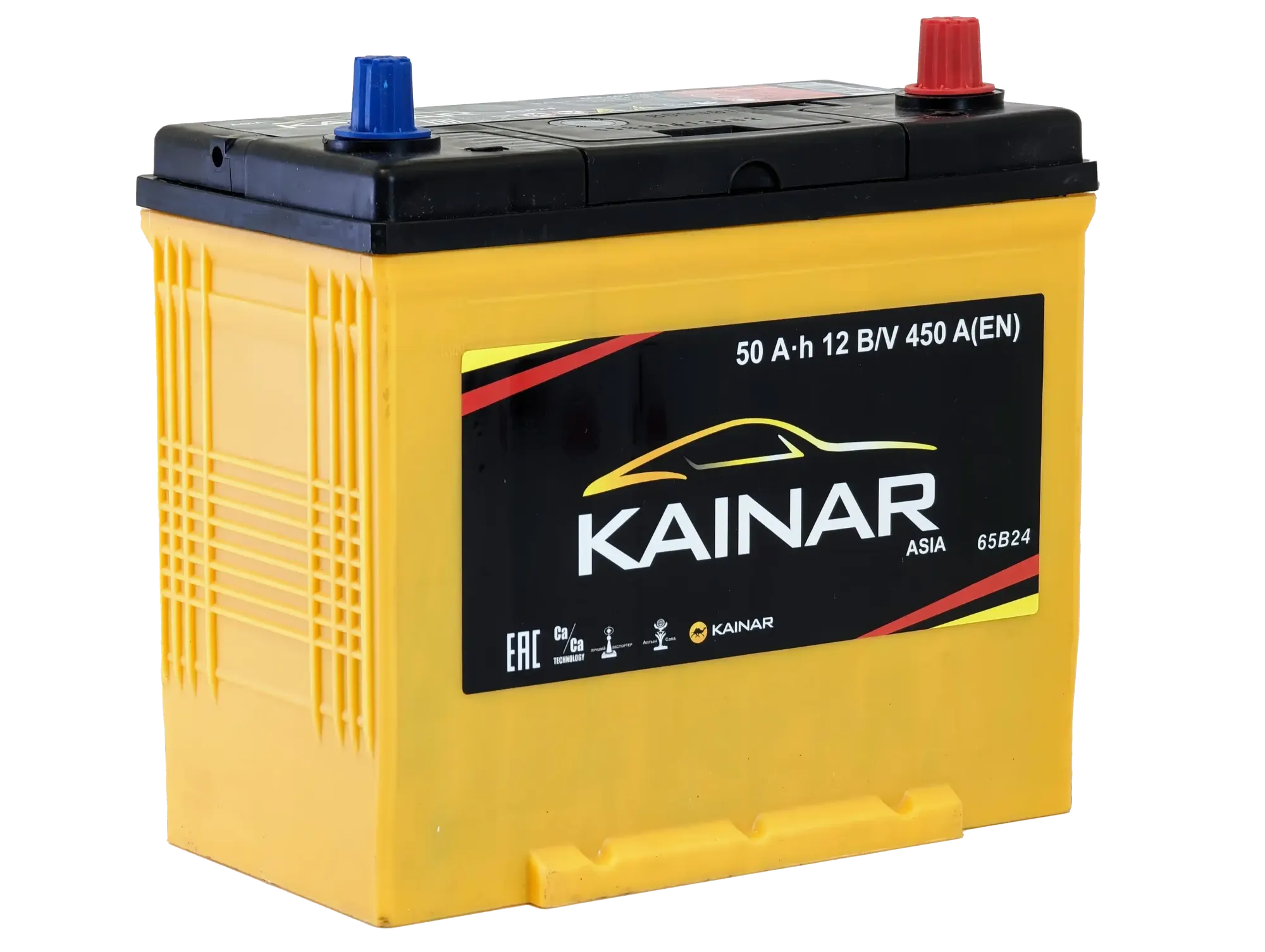 Автомобильный аккумулятор Kainar Asia 50 JR+ тонкие клеммы с бортом 450A / 045 143 01 0 R (50 А/ч)
