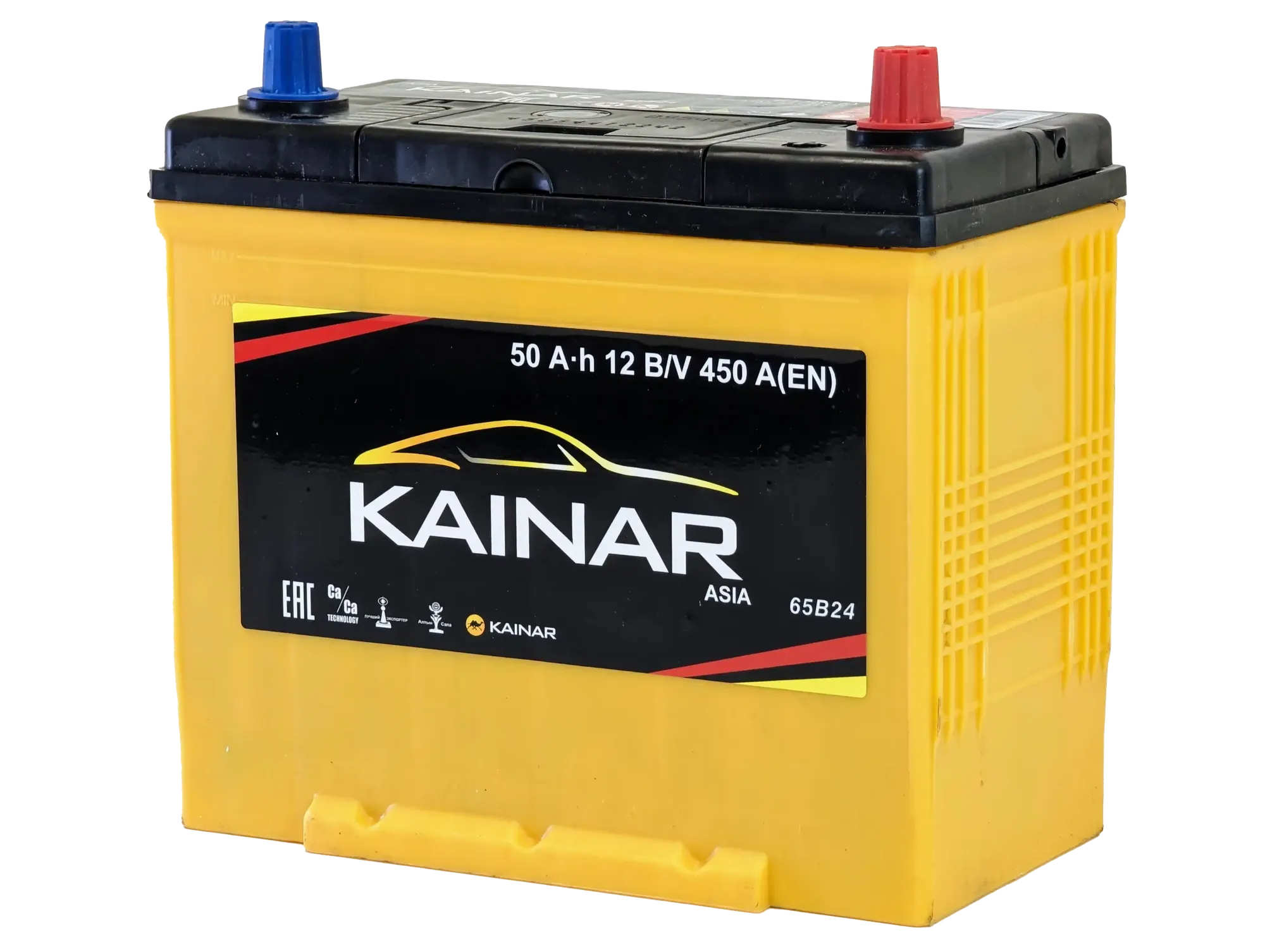 Автомобильный аккумулятор Kainar Asia 50 JR+ тонкие клеммы с бортом 450A / 045 143 01 0 R (50 А/ч) — фото 5