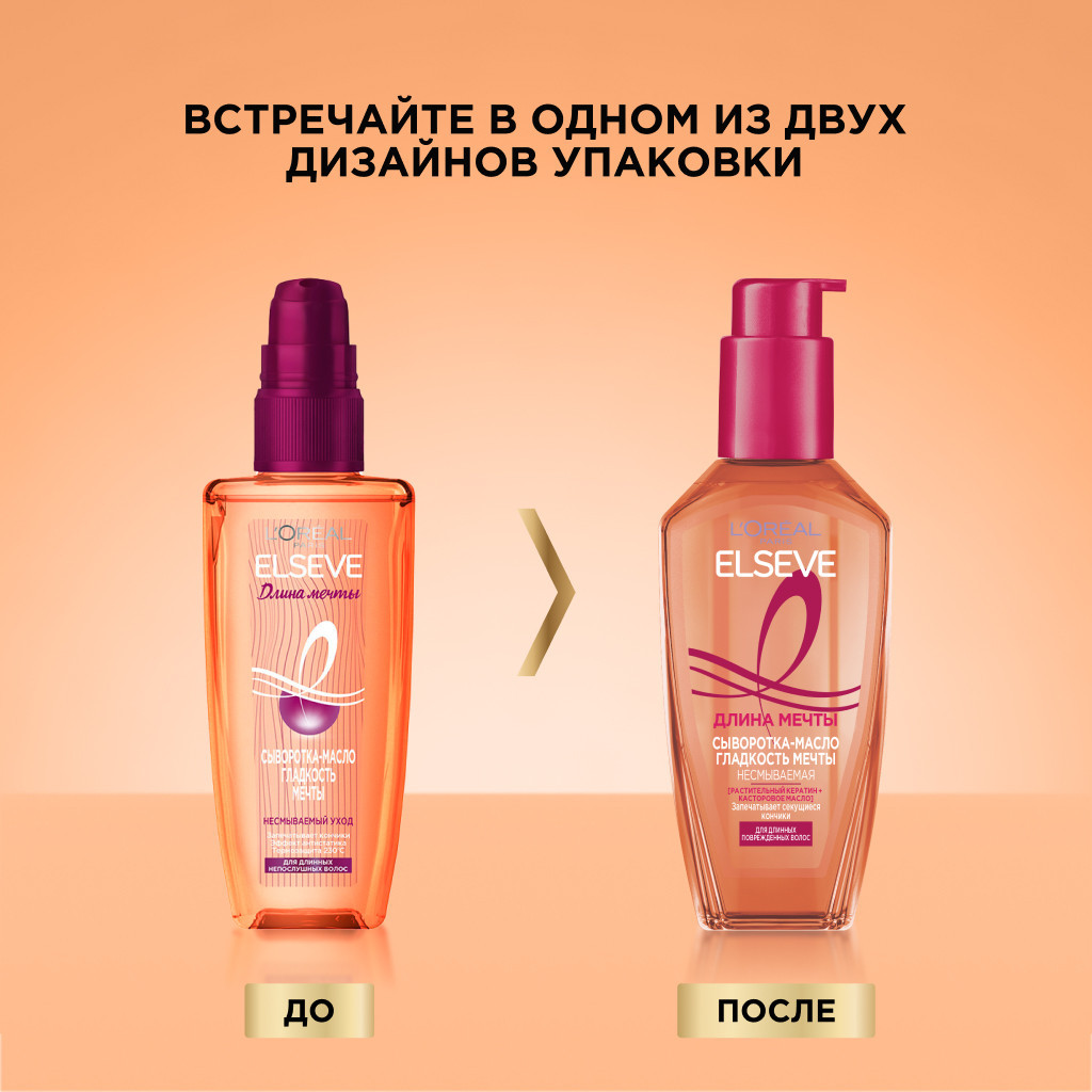 Сыворотка для волос L'Oreal Paris Elseve Длина Мечты Несмываемый уход Для непослушных волос (100мл) — фото 4