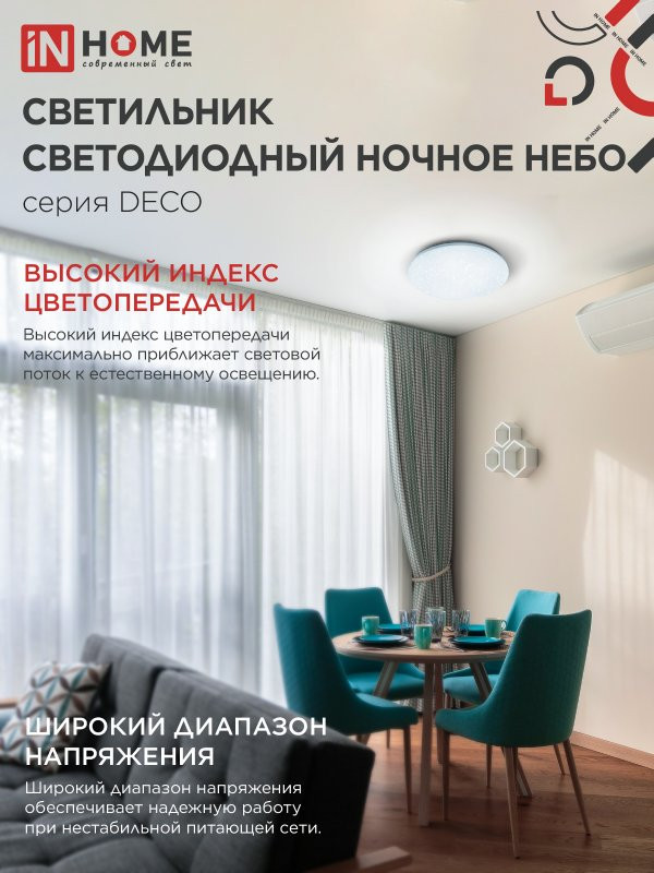 Потолочный светильник INhome Deco Ночное небо / 4690612033570 — фото 5