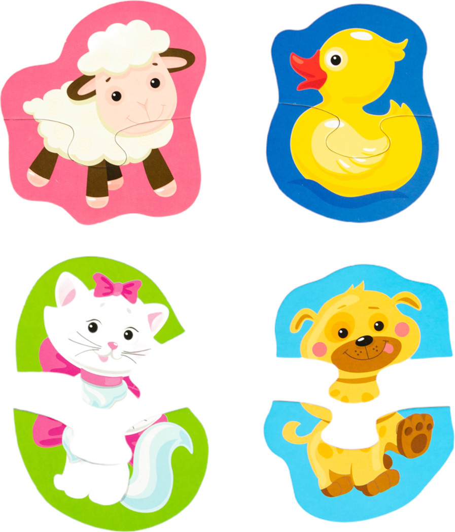 Развивающая игра Baby Toys Половинки Домашние животные / 04120 — фото 5
