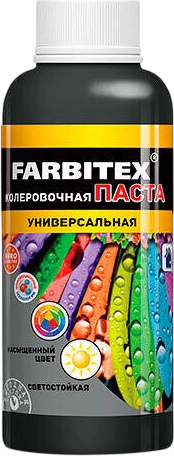 Колеровочная паста Farbitex Универсальная (100мл, черный)