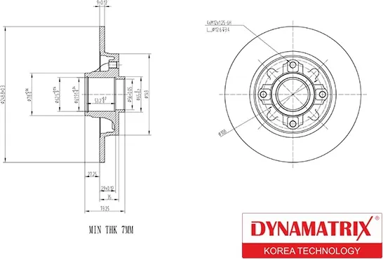 Тормозной диск Dynamatrix DBD1696 — фото 3