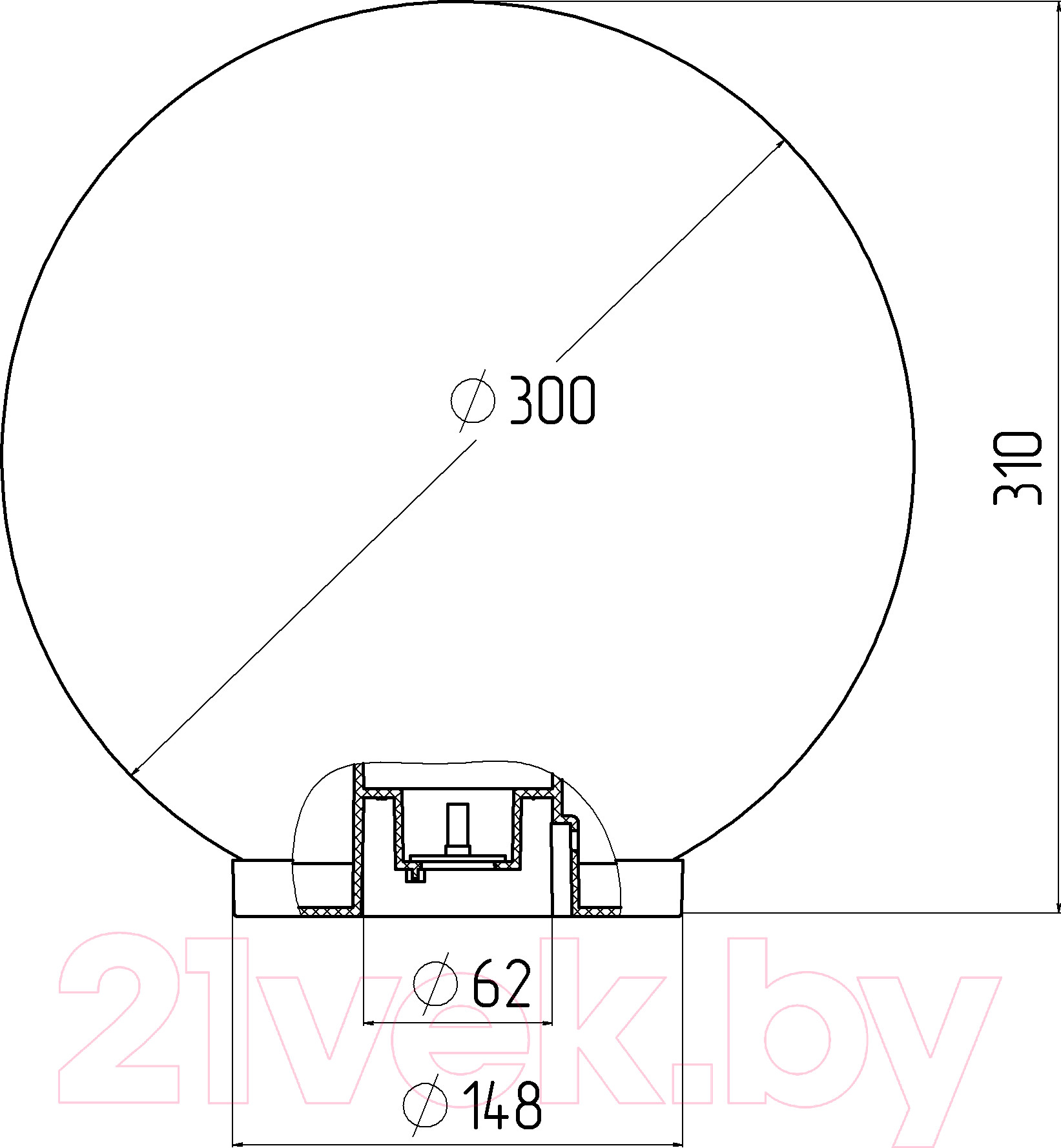 Светильник уличный ЭРА НТУ 01-100-301 / Б0048737 (белый) — фото 3