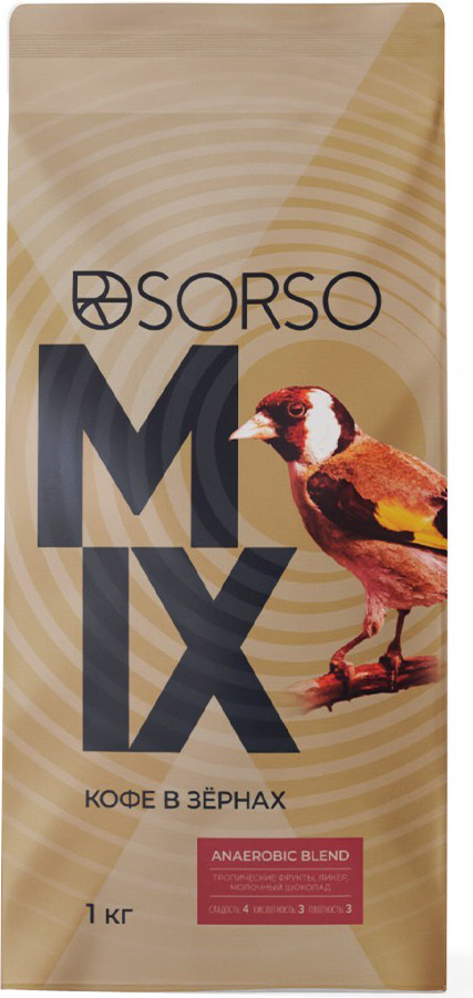 Кофе в зернах Sorso 100% Арабика Espresso Blend Anaerobic (1кг)