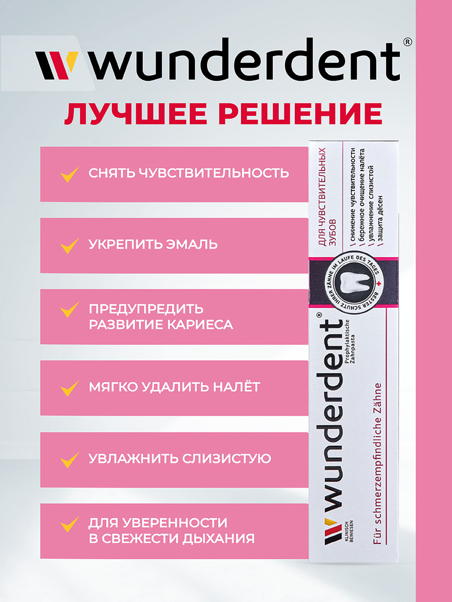 Зубная паста Modum Wunderdent для чувствительных зубов (100г) — фото 5