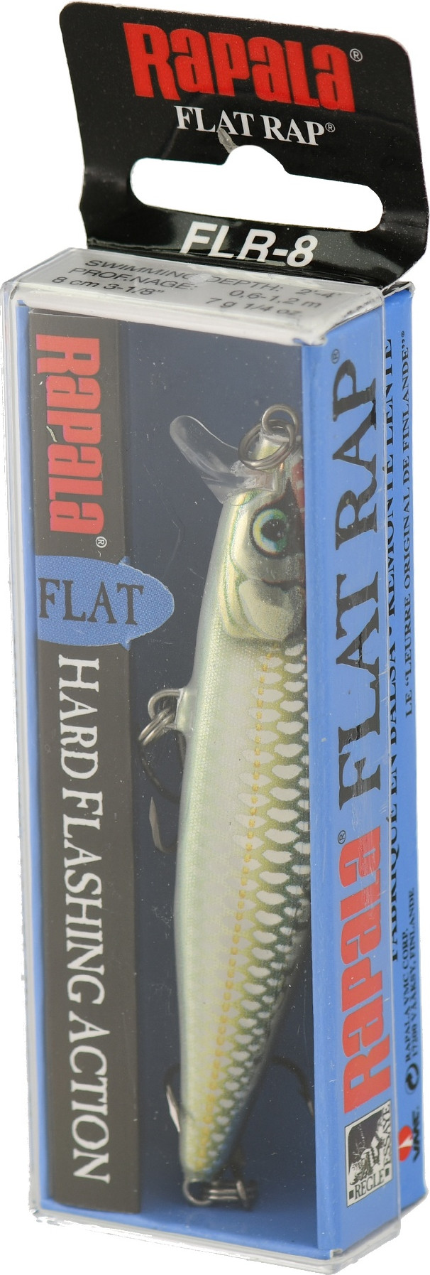 Воблер Rapala Flat Rap / FLR08-BLK — фото 4