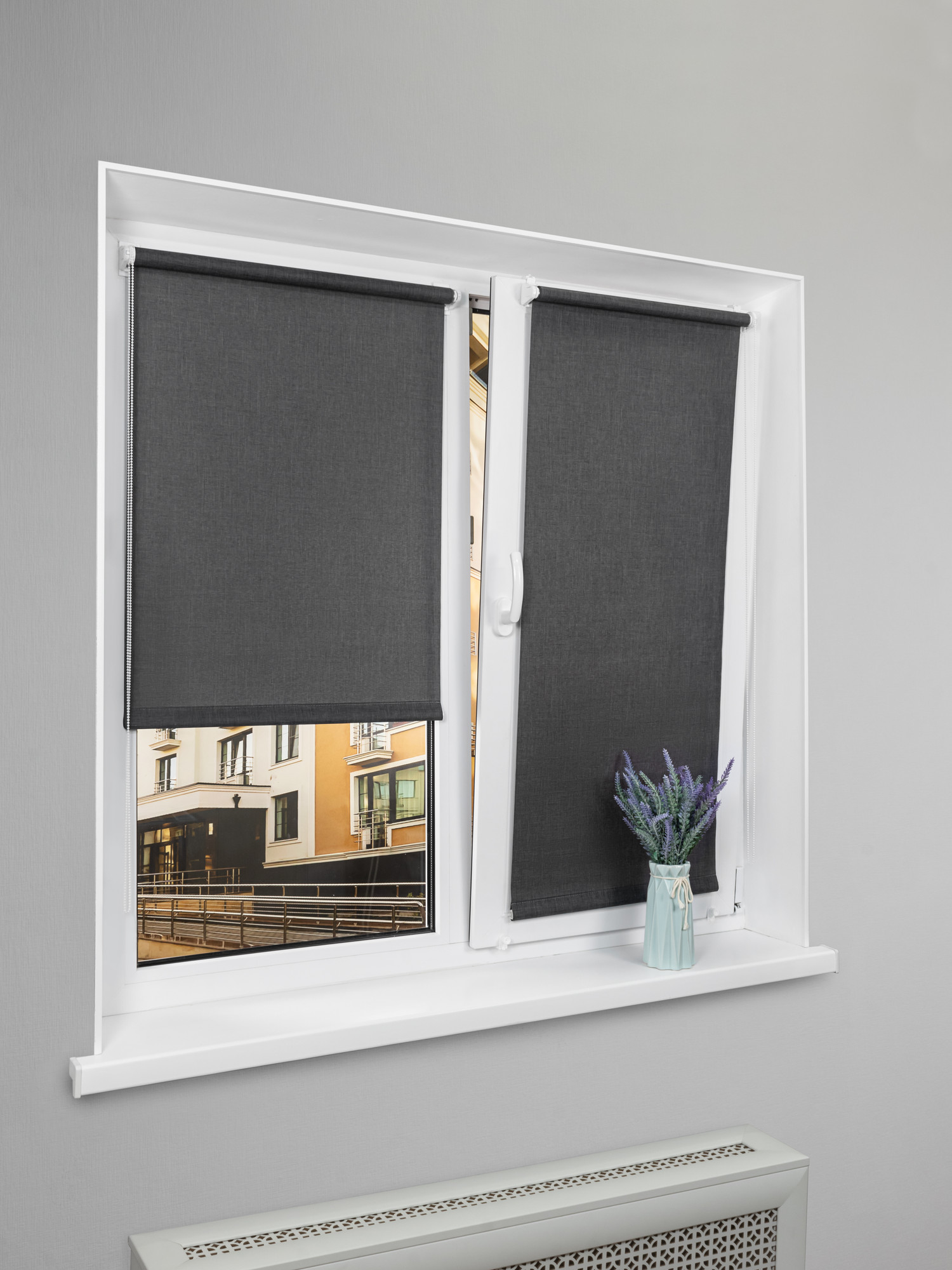 Рулонная штора Lm Decor Джинс LM 44-02 120x170 (темно-серый)