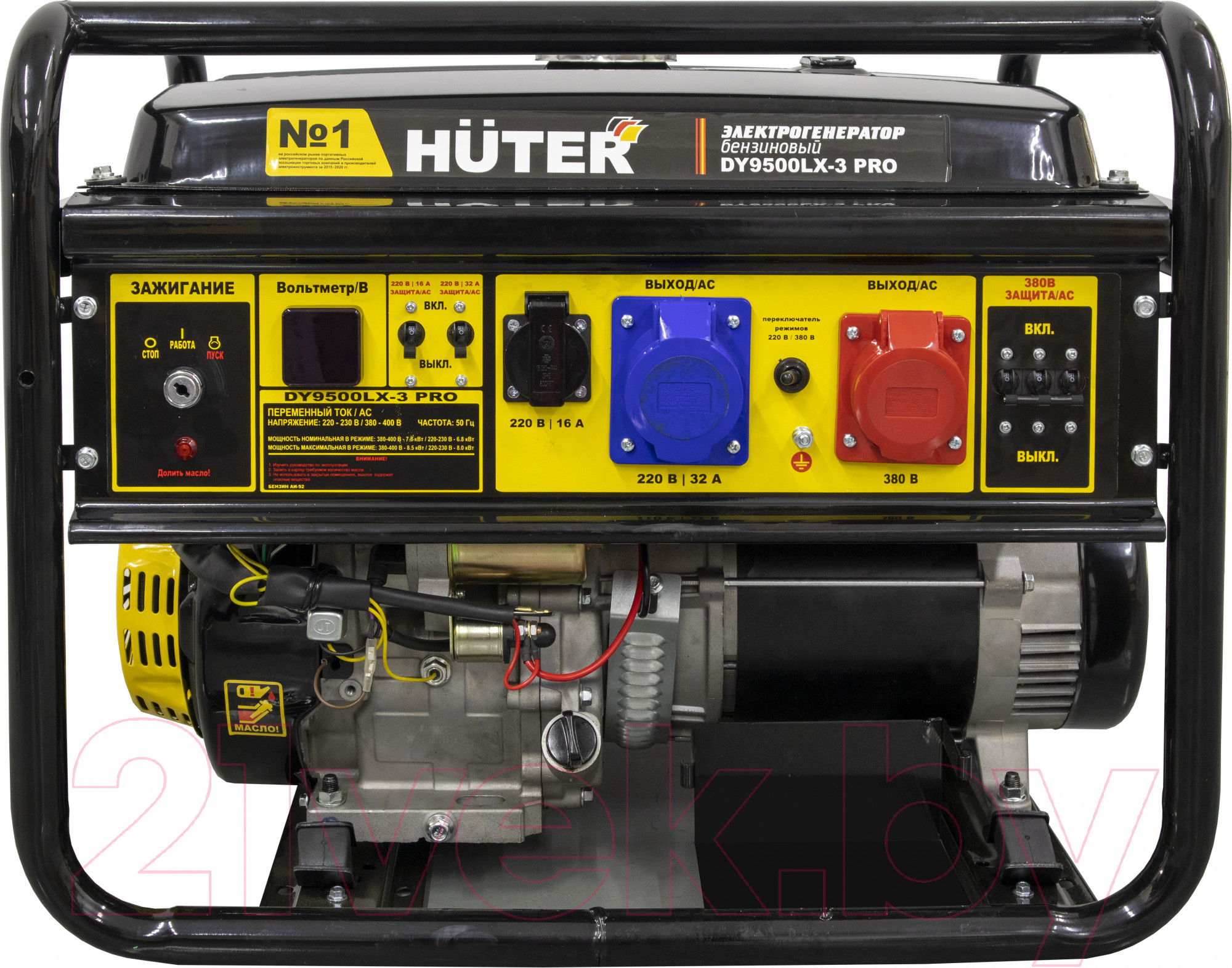 Бензиновый генератор Huter DY9500LX-3 Pro-электростартер (64/1/77)