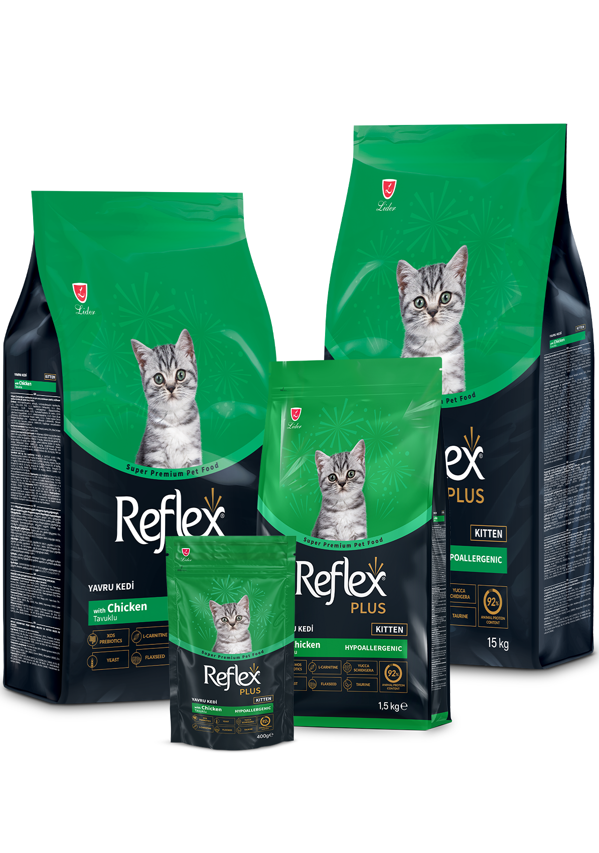 Сухой корм для кошек Reflex Plus для котят с курицей (15кг) — фото 2