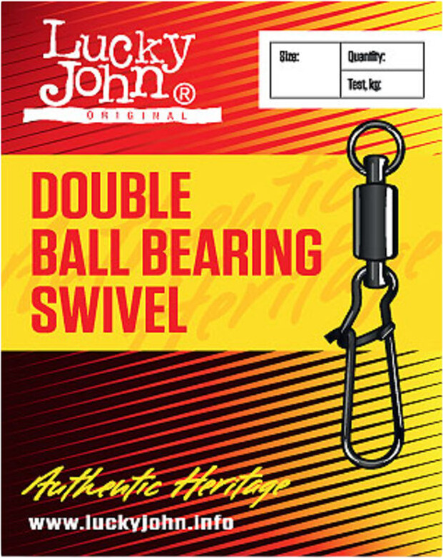 Набор вертлюгов рыболовных Lucky John Double Ball Bearing Swivel / 5012-005 (3шт)